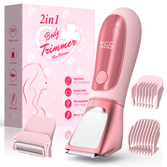 TMQ-513 Two-in-One Bikini Trimmer, IPX7 Waterproof